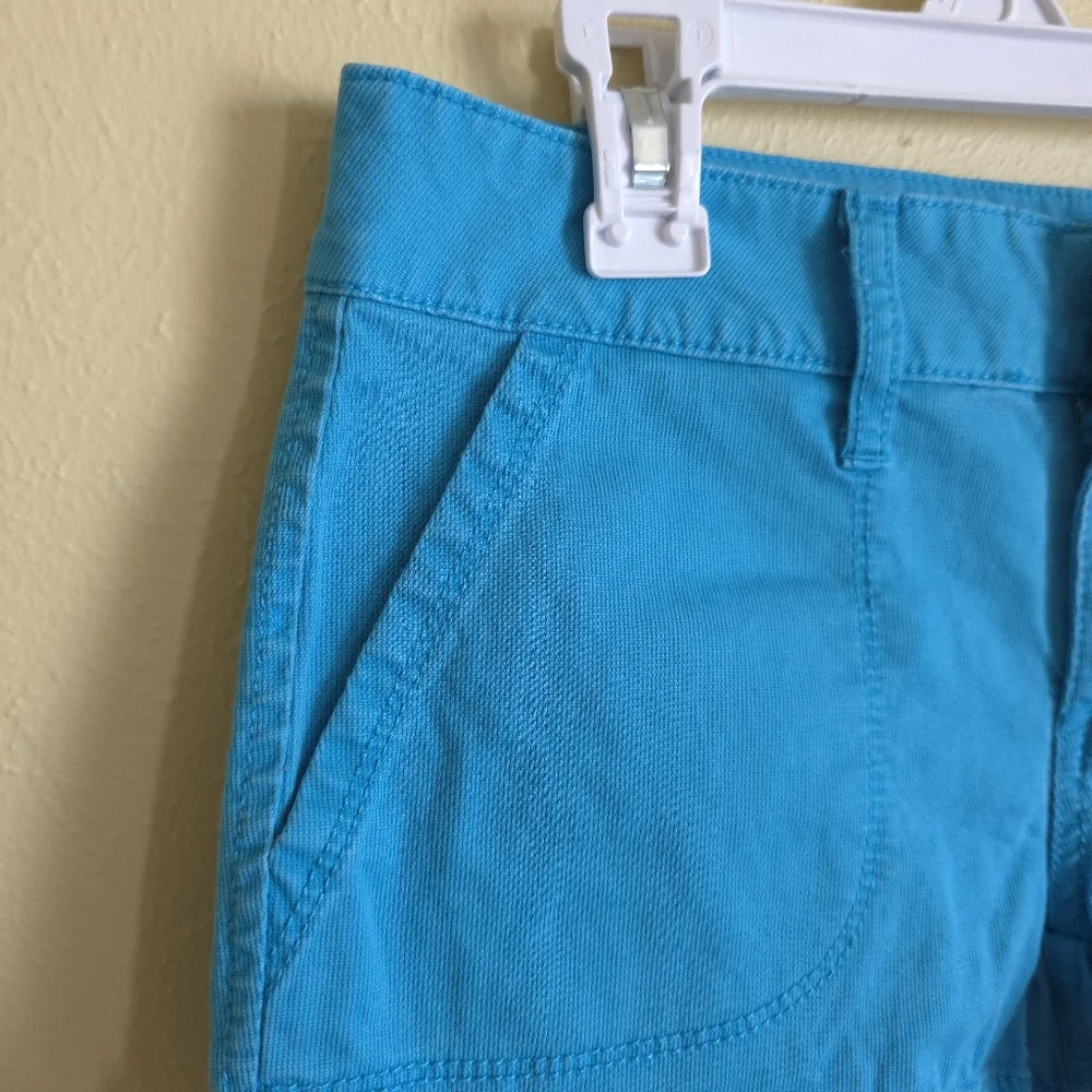 Y2K Arizona Jean Co. Blue Cotton Shorts Low Rise Casual Colorful